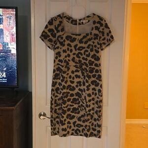 Banana Republic leopard print dress size 12